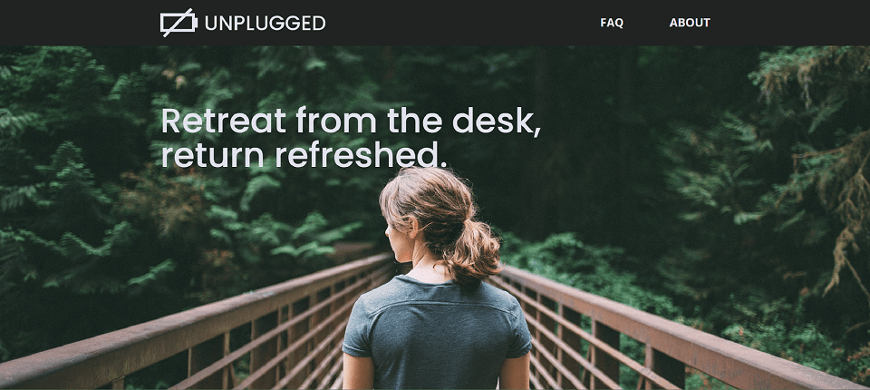 Unplugged website screenshot